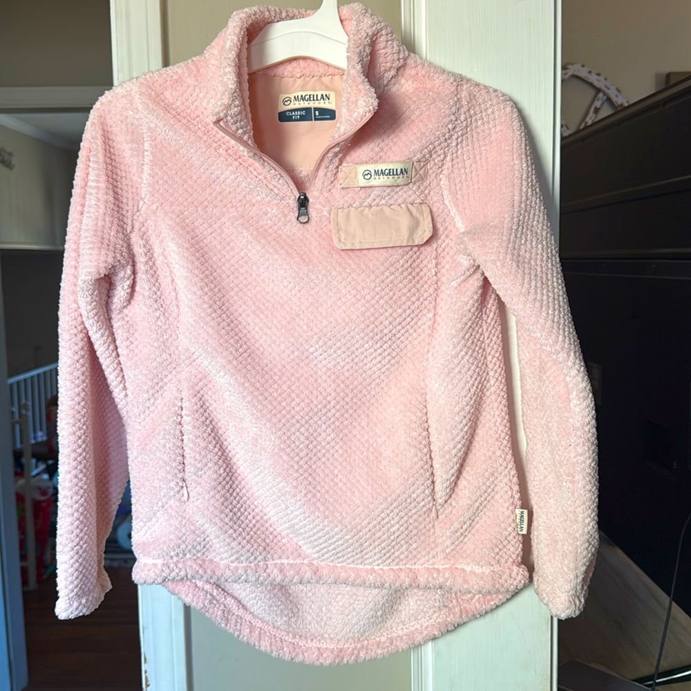 Girls Magellan Outdoors Pink Pullover Quarter Zip